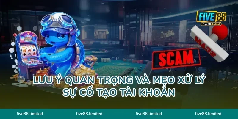 Lưu ý quan trọng và mẹo xử lý sự cố tạo tài khoản