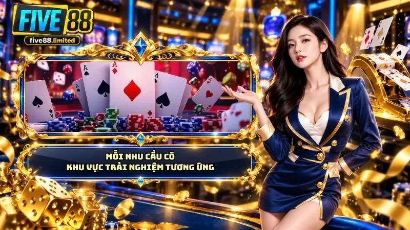 Mỗi nhu cầu có khu vực trải nghiệm tương ứng 